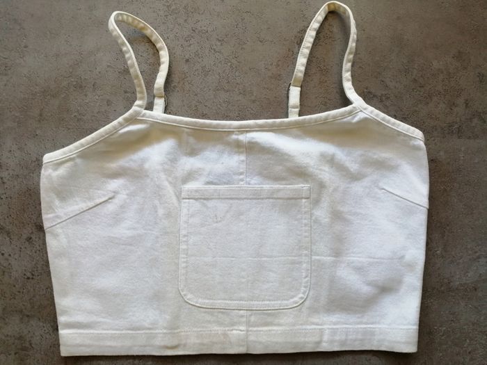 Débardeur bustier blanc en toile Taille M NAF NAF Neuf