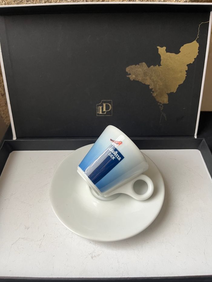 Lot de 6 tasses et 6 sous tasse Lavazza DEK IPA Italie Vintage - photo numéro 6