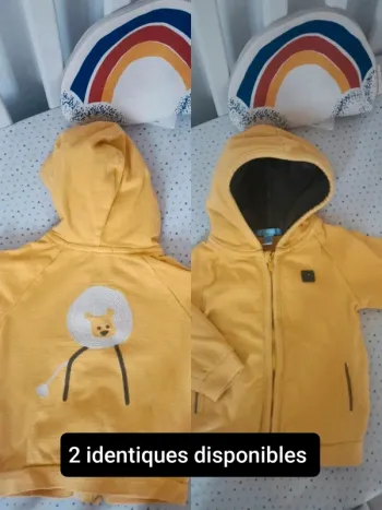 Gilet zippé motif lion tricot