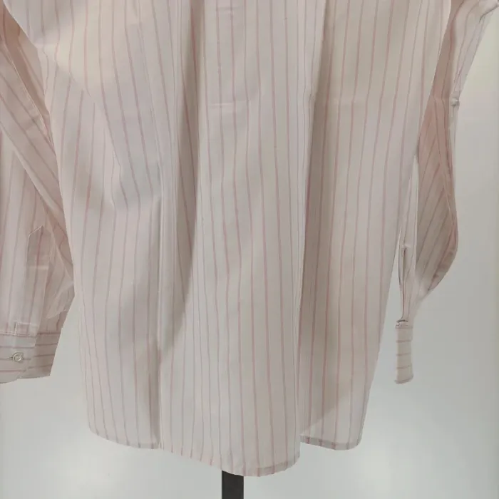 Chemise à rayures Yves Dorsey - blanc et rose clair - Taille XL estimée - A028 - photo numéro 9