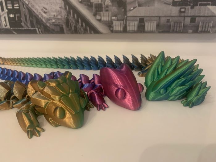 Lot de 3 grand dragons articulés - photo numéro 1