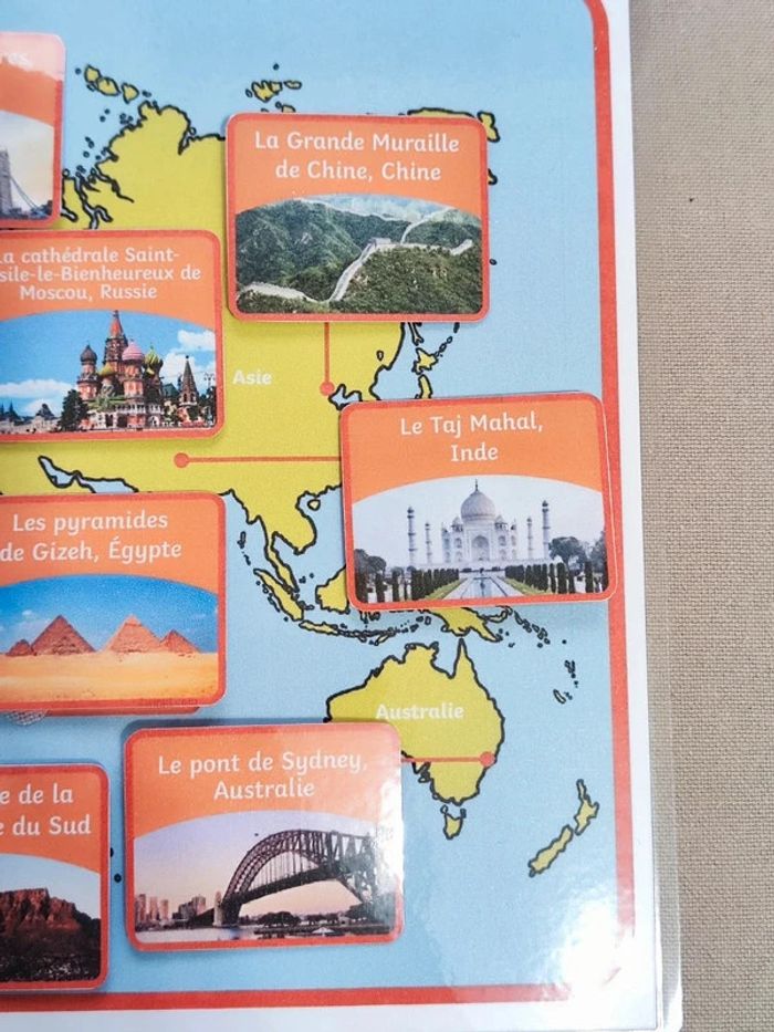 Carte du monde et ses monuments à scratch - photo numéro 5