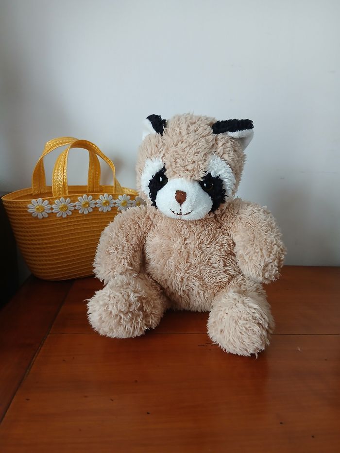 Doudou-Peluche Bébé Raton laveur *19 cm (assis)