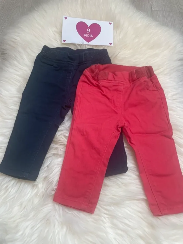 9 mois - lot 2 pantalon gemo - photo numéro 2