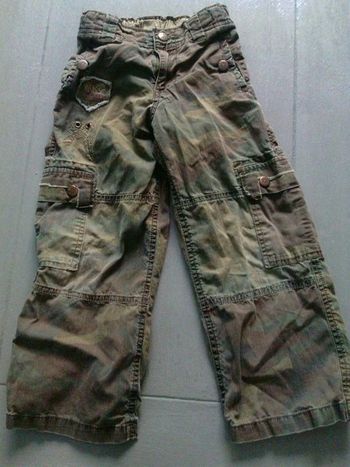 pantalon IKKS 5 ans kaki militaire