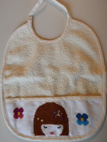 Bavoir brodé motif japonaise