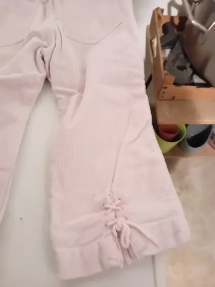 Pantalon 3 ans rose velour - photo numéro 3
