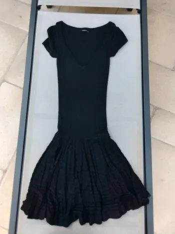 Robe noir en laine taille S