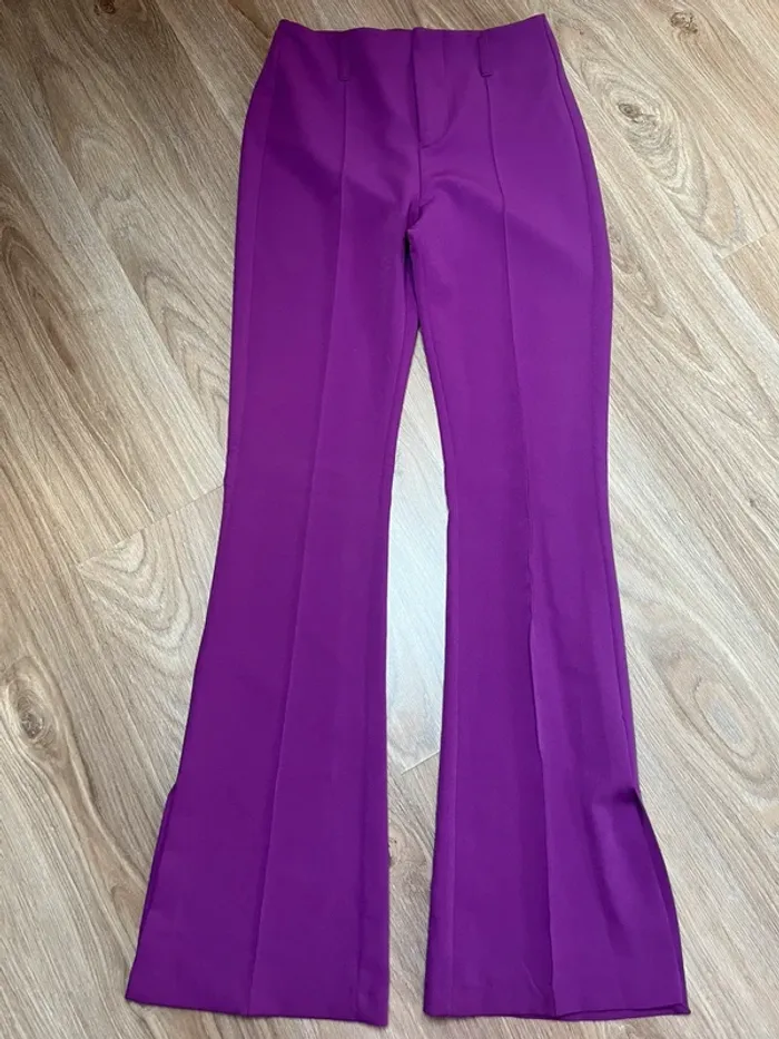 pantalon de costume flare fendu