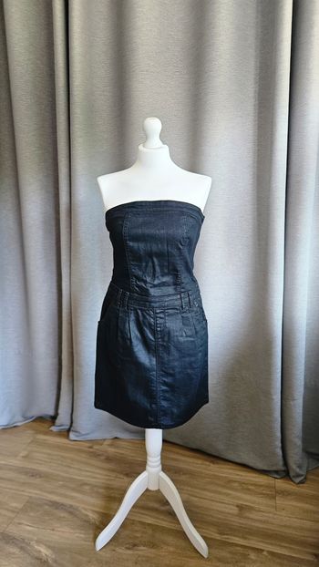 Robe en jean bustier noir, taille M, Bonobo Jeans
