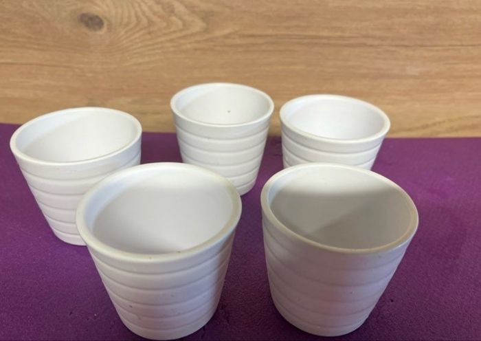 Mini pots céramique blanc - photo numéro 2