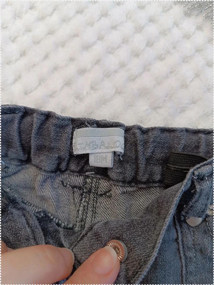 🔸Short en jean noir gris - 18 mois Kimbaloo🔸 - photo numéro 2