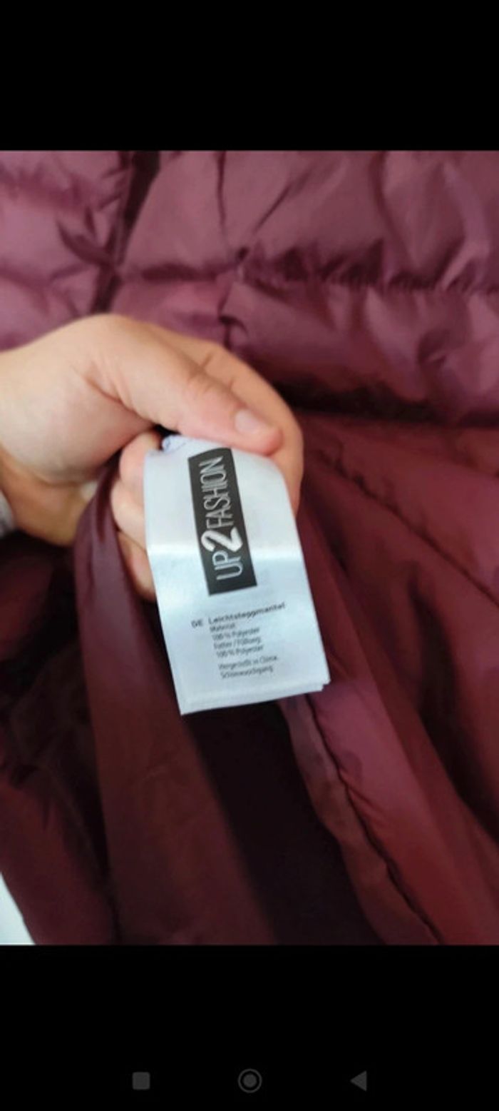Doudoune mi longue bordeaux bien chaude taille M - photo numéro 7