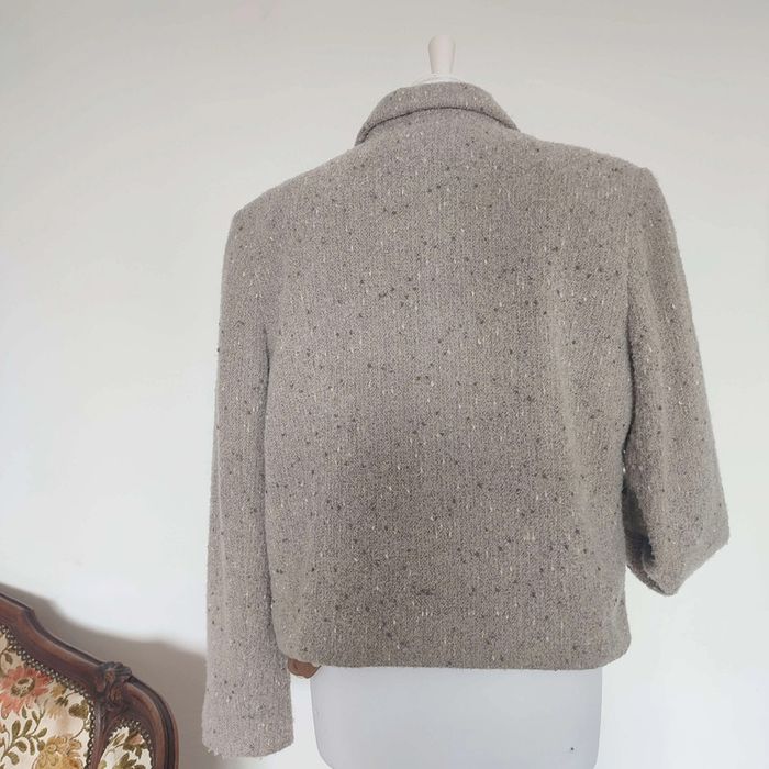 Veste bouclée beige chiné T 44 1un, 2deux, 3trois - photo numéro 4
