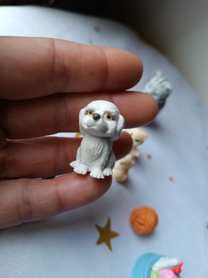 Animaux animal pet cat kitten Kitty pocket chat chien dog mattel kinder puppies blanc gris - photo numéro 6