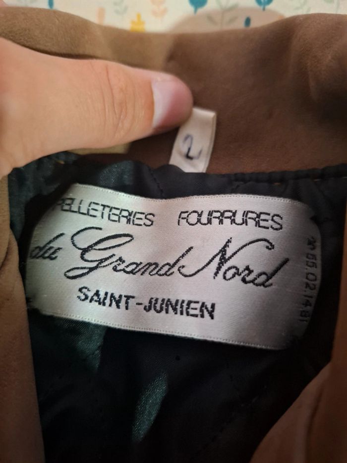 Veste en cuire brun enfant 2 ans - photo numéro 2