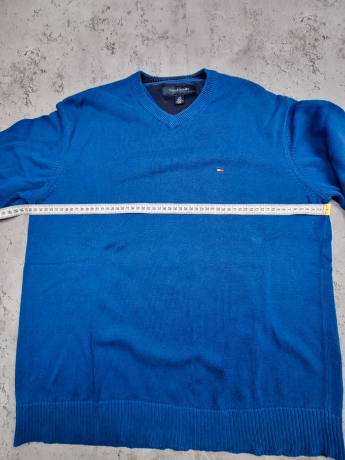 Pull col V Tommy Hilfiger bleu – Taille L Homme - photo numéro 8