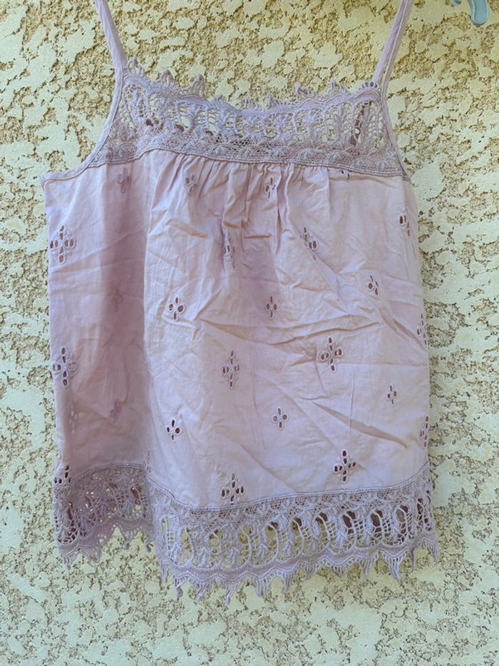 Haut étam rose pale taille 36 - photo numéro 2