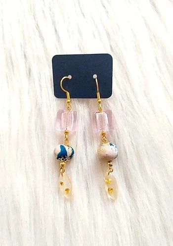 Boucles d'oreilles pendantes chics longueur 7,5 cm style vintage