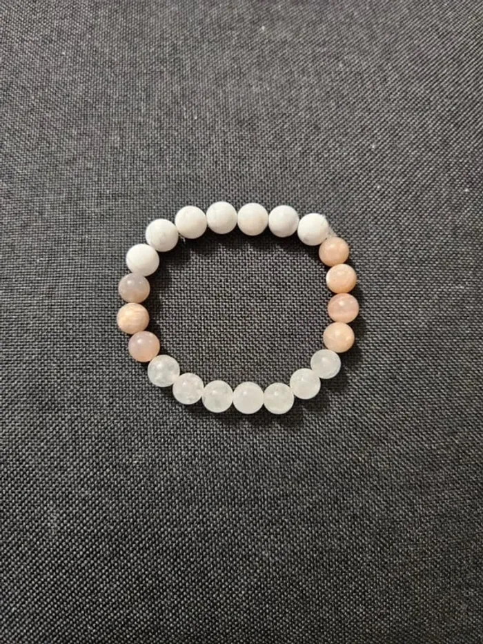 Joli bracelet Lithothérapie signe astrologique Cancer - photo numéro 2