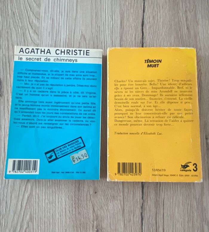 Lot 2 livres d’Agatha Christie - photo numéro 2