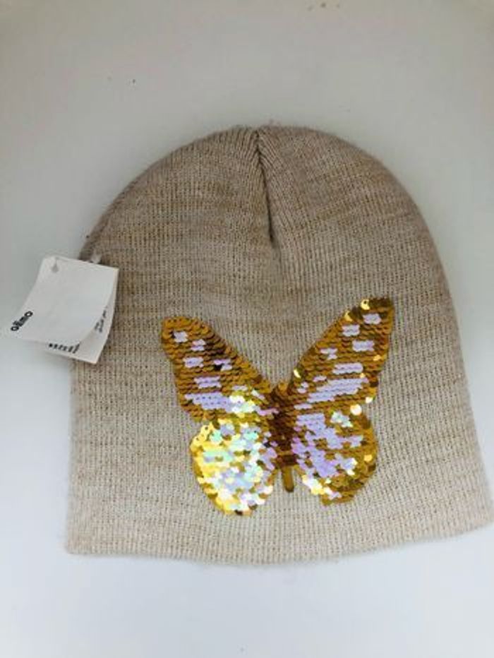 Bonnet fille papillon en sequin - photo numéro 2