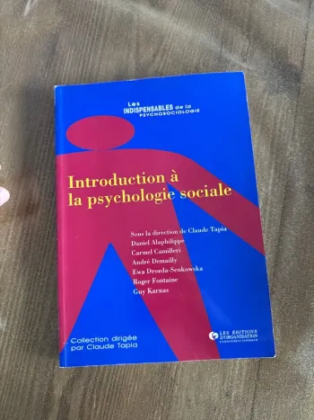 Livre introduction à la psychologie sociale