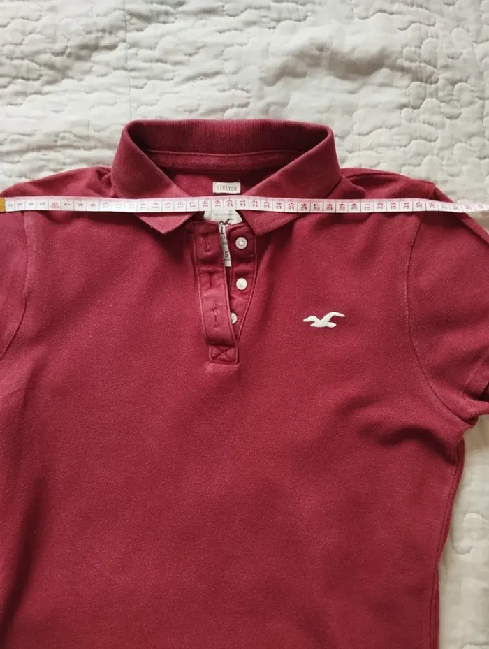 Polo Hollister bordeaux taille S femme - photo numéro 5
