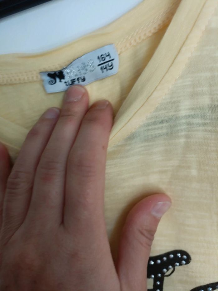 T-shirt fille 14 ans (164 cm) fourche Motif vélo – Très bon état - photo numéro 3