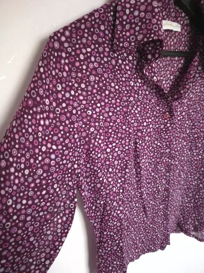 Blouse violette cache cache taille S - photo numéro 3