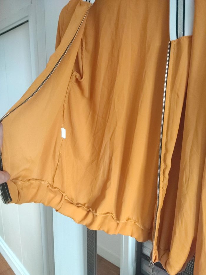 Veste coupe bombers légère jaune orangé - photo numéro 5