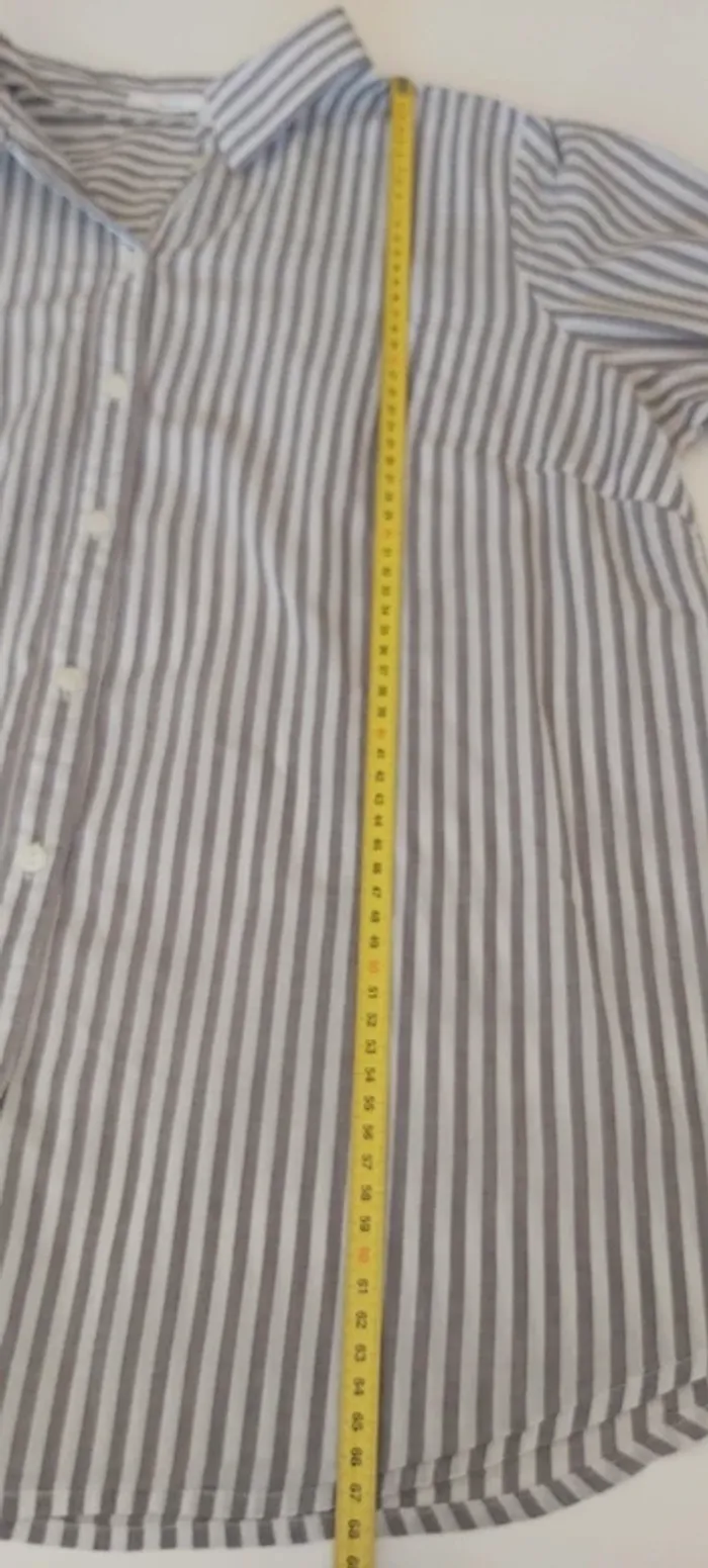Chemise blanche rayée grise XL - photo numéro 6