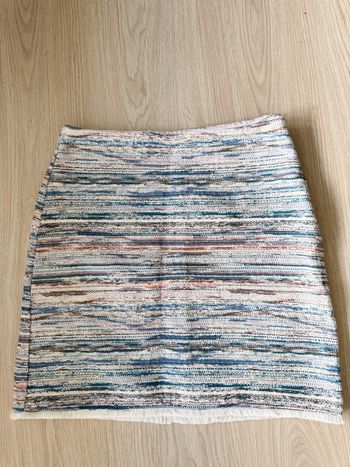 Jupe chiné moulante multicolore camaïeu taille 36 S - comme neuve 