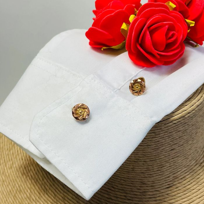 🔥 Rare boutons de manchettes vintage. Rond motifs fleuri.