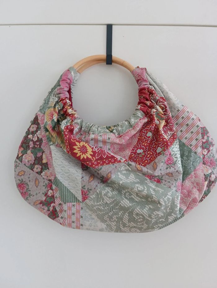 Sac artisanal patchwork multicolore - photo numéro 4