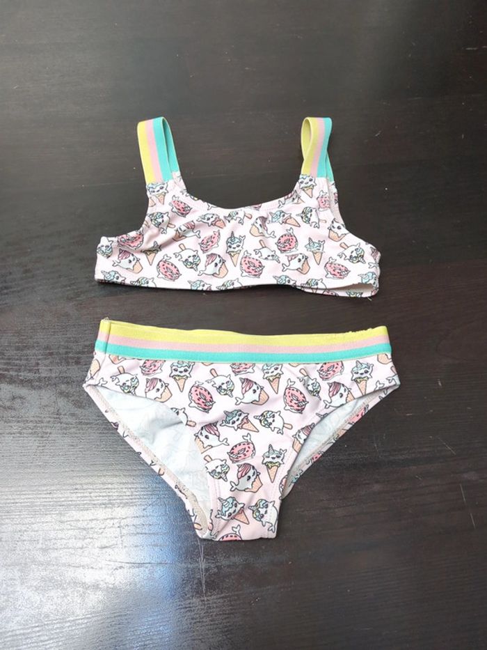 Maillot de bain 6 ans fille Lili marelle licorne glace donuts muffin kawaii mignon