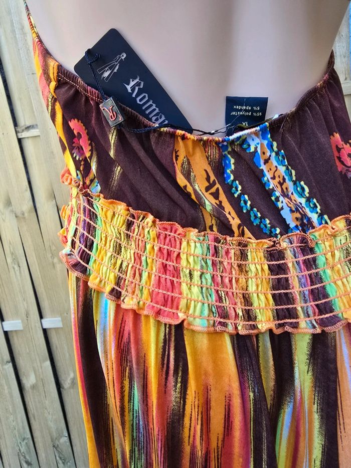 Robe dos nu asymétrique neuve étiquette 🍒années 2000🍒taille XL - photo numéro 7