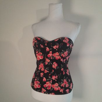 Bustier fleuris  très bon état taille 36