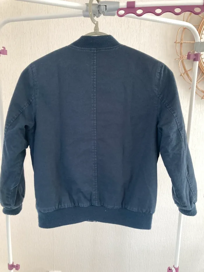 Blouson style bombers bleu marine taille 9 ans (134 cm) - photo numéro 4