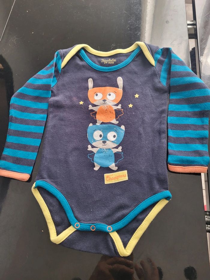 Lot de 3 bodies garçons  2 ans - photo numéro 3