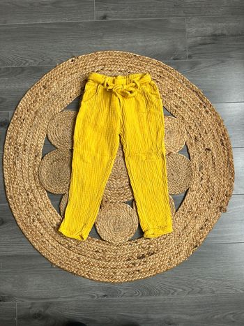 Pantalon jaune gaz de coton 4 ans