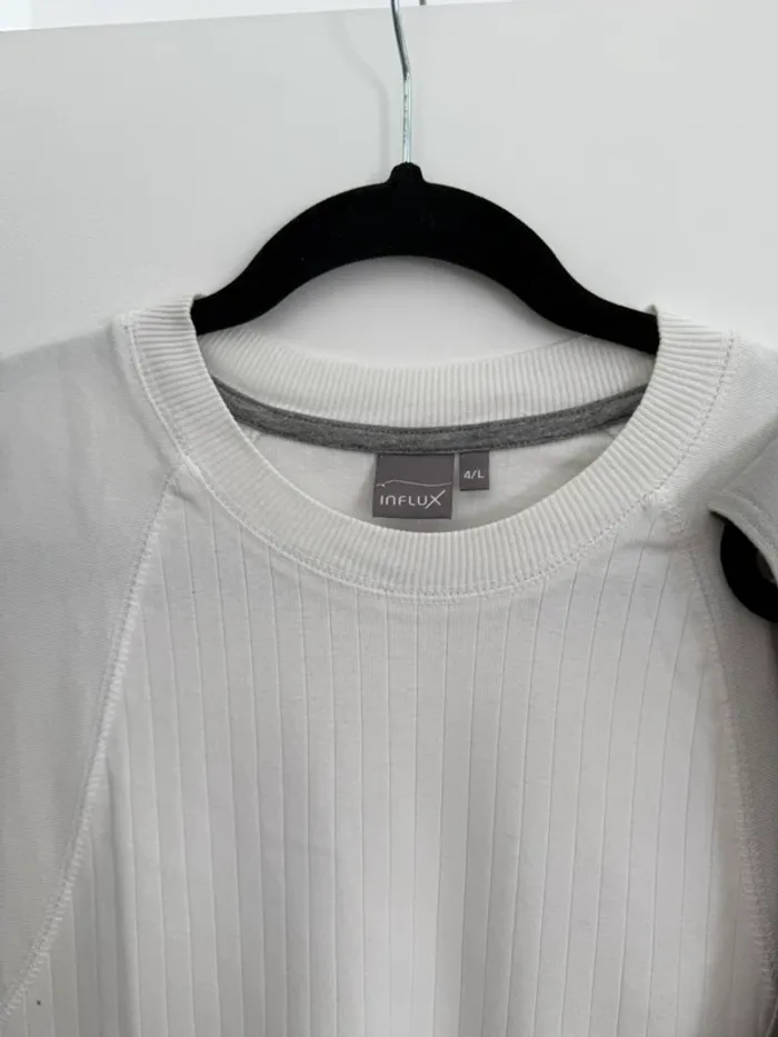 Haut maillot débardeur marcel coton côtelé blanc col Chemise camisa Camicia folder Camicetta homme - photo numéro 6