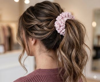 Lot de 3 chouchous scrunchies  en coton  Fait main 