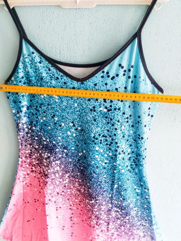 🌸 Superbe Robe d'Été à Bretelles – Bleu Turquoise & Rose – Taille L – Neuve 🌸 - photo numéro 5