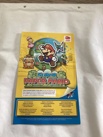 carte Nintendo wii club nintendo VIP non gratter super paper mario