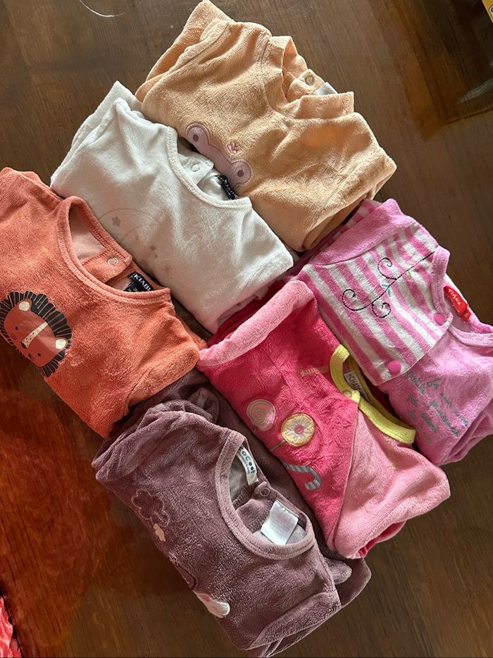 Lot 6 pyjamas velours 3 mois
