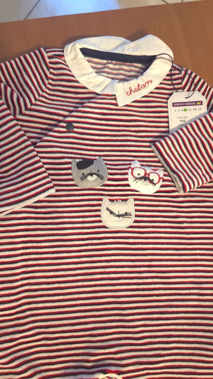 NEUF (non porté)🏷🤩😍🤎 superbe pyjama doux et chaud 9 mois garçon 🤩🤎😍 - photo numéro 3