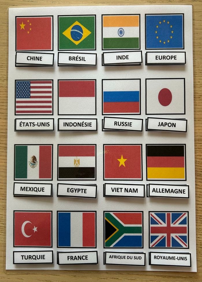 Fiche Montessori : Les drapeaux - photo numéro 2