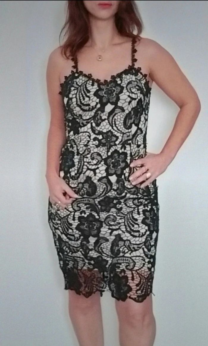 Robe de soirée crochet noir taille 3 - photo numéro 8