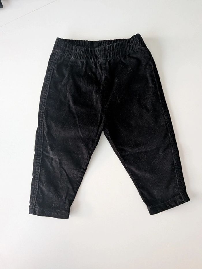 Pantalon velours noir 12 mois